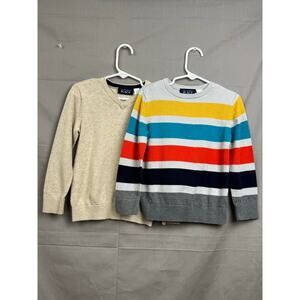 The Children's Place Toddler Boy Sweater Bundle Stripes and Light Tan, Size 3T